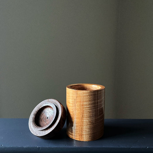 Wooden Apothecary Jar