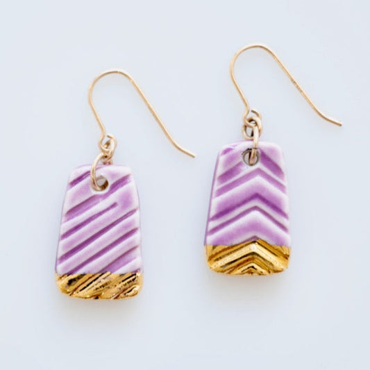 Willow Porcelain & Gold Earrings