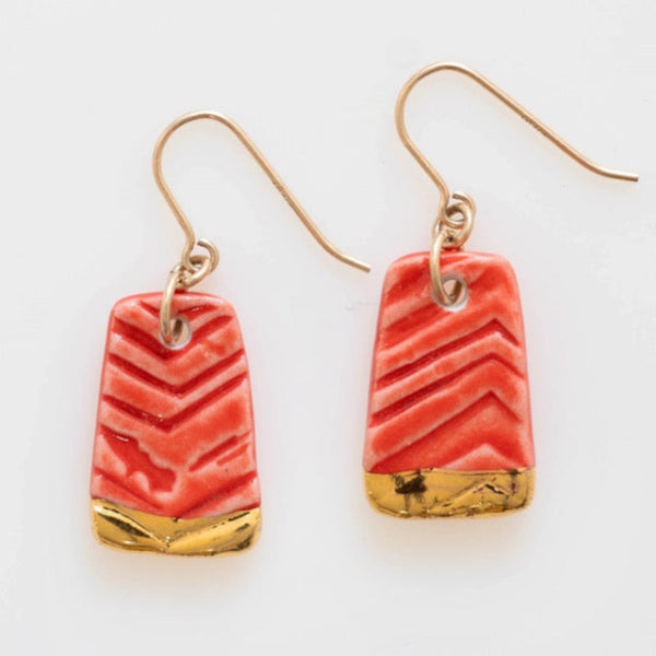 Willow Porcelain & Gold Earrings