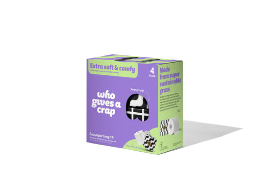 100% Premium Bamboo Toilet Paper - 4 Pack