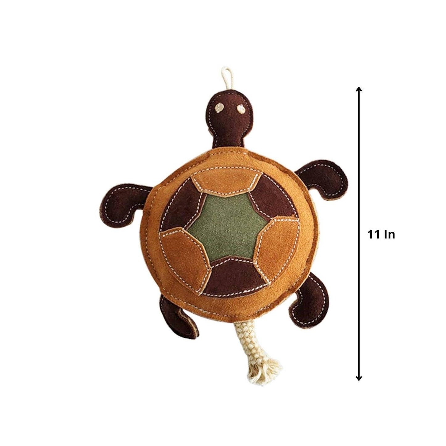 Patchwork Turtle Chew Toy (Vegan Leather)
