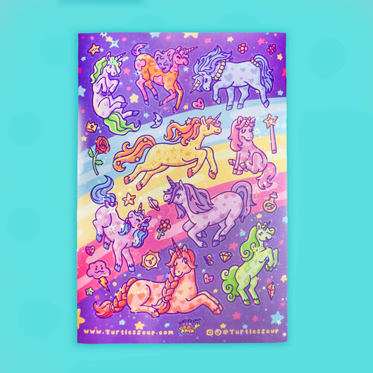 Magical Unicorns Sticker Sheet