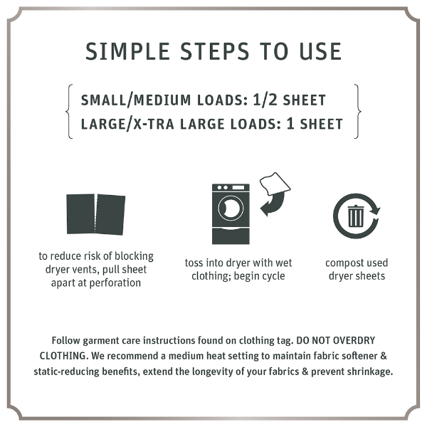 Compostable Dryer Sheets