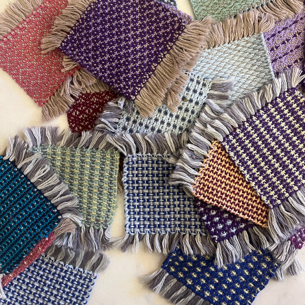 Mug Rugs (hand dyed & handwoven)