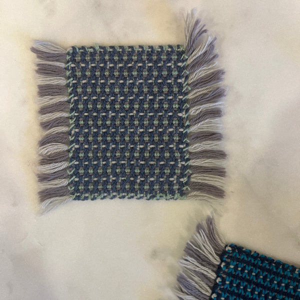 Mug Rugs (hand dyed & handwoven)