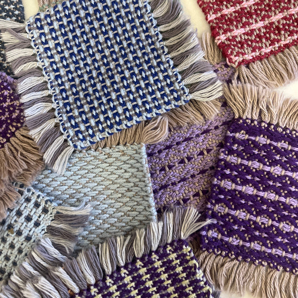 Mug Rugs (hand dyed & handwoven)