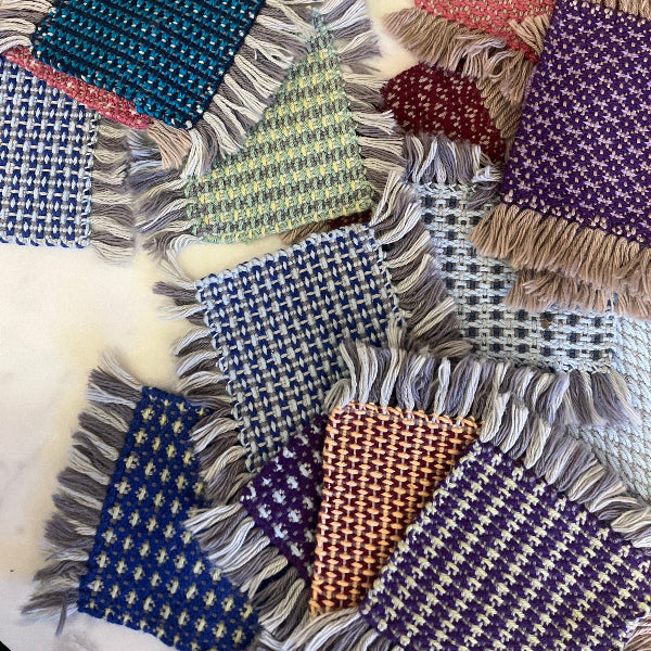 Mug Rugs (hand dyed & handwoven)