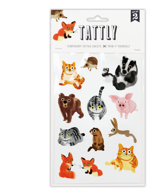 Furry Friends Tattoo Sheets
