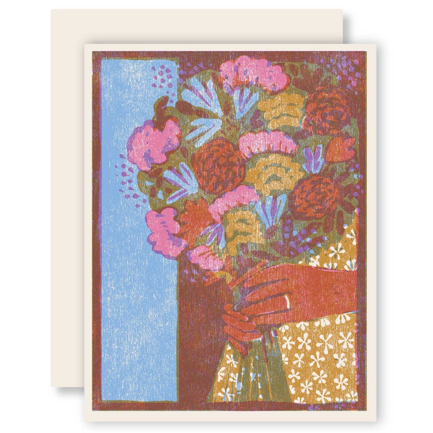 Wedding Bouquet Letterpress Card