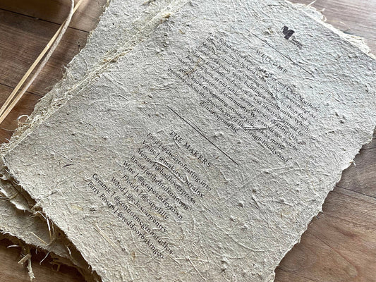 "Rye" handmade paper set w/kraft envelopes (Set of 6)