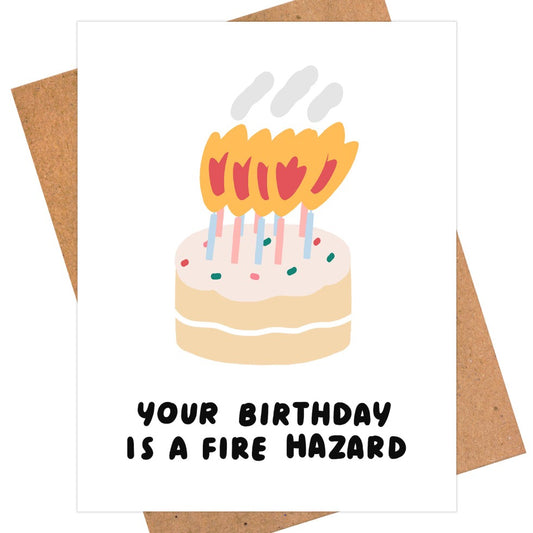 Fire Hazard Birthday Cake