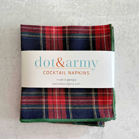 Tartan Cocktail Napkins (Set of 4)